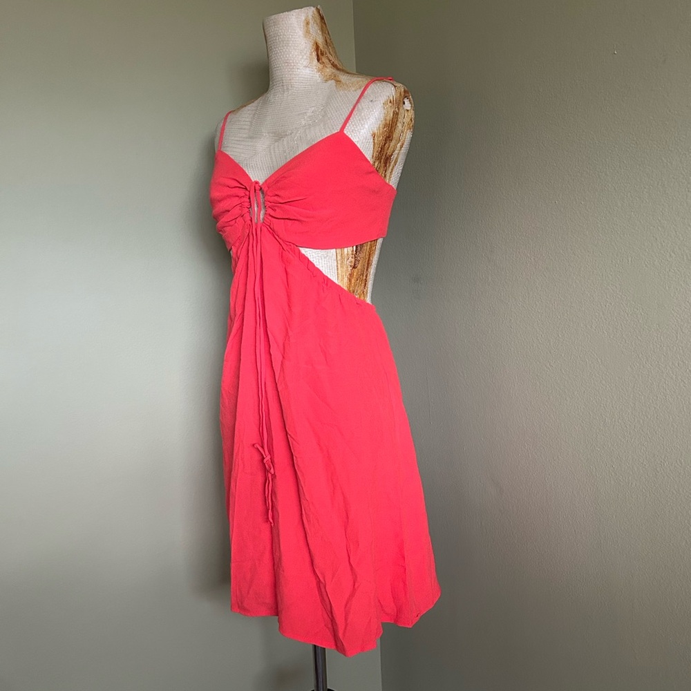H&M Orange Cutout Spaghetti strap Sundress Cocktail - Picture 4 of 5